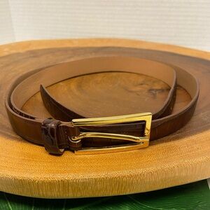Albatros Croc Embossed Leather Belt Made in Italy Sz: XL